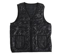 Luqeeg Gilet Chauffant d'hiver Unisexe à Col en V, Veste Chauffante électrique Légère Matelassée avec Contrôleur Intelligent et 3 Niveaux de Chauffage pour Le Camping et la Pêche (M)