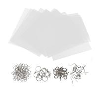 Luqeeg Kit de 145 Feuilles Thermorétractables, Dinks en Plastique avec 20 Papiers de Film Rétractable, Carte d'art Rétractable Transparente avec 125 Accessoires Porte-clés pour Enfants
