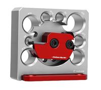 Luqeeg Kit de Gabarit pour Fabricant de Chevilles, Gabarit Réglable en Alliage d'aluminium pour Tiges Rondes, avec 8 Types de Trous, Idéal pour les Projets de Menuiserie