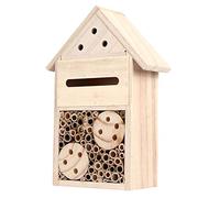 Luqeeg La Maison Attire Les Insectes Bénéfiques, Les Canaux Tubulaires en Bois de Noyer, Abri de Décoration de Jardin Extérieur, Idéal pour La Décoration Extérieure du Jardin (Style B)