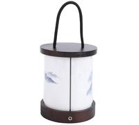 Luqeeg Lampe de Table de Lanterne Portable, 800mAh Lampe sans Fil à Action Rechargeable avec une Gradation sans Pas, une économie D'énergie, une Longue Durée Vie pour (Montagne)