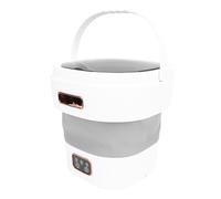 Luqeeg Lave Linge Portable, Mini Lave Linge Pliable 12 L, Séchage et Vidange Automatique Comptoir pour Appartements Dortoirs Hôtels (Prise UE)