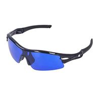 Luqeeg Lunettes Sport Ball Finder, Lunettes de Recherche de Balle de à Lentille Bleue, Protection UV, Portables, Localisation pour les Sports de Plein Air, Extérieur, CYCLISME