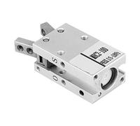 Luqeeg MHC2- Cylindre Pneumatique à Doigt de Pince, Structure en Alliage d'aluminium à Double Effet et Simple Effet de Style Parallèle MHC2-10D avec Interrupteur Magnétique, Idéal pour (-10D)