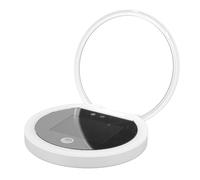 Luqeeg Miroir Cosmétique UV, Miroir Grossissant Double Face Double Face avec Caméra UV, Conception de Miroir Compact pour Test de Protection Solaire, Miroir de Courtoisie de 3,8 Pouces