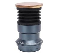 Luqeeg Moulin à Café Simple avec Couvercle en Alliage D'aluminium et Trémie à Dose Unique avec Couvercle en Bois Amovible, Soufflet en Silicone pour éliminer Le Marc de Café