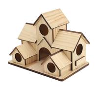 Luqeeg Nichoir Suspendu inachevé à Peindre, Nichoirs en Bois Faits à la Main, Maison D'oiseau en Bois Dormant Mini Mangeoire pour Jardin Intérieur Extérieur Patio Décoratif