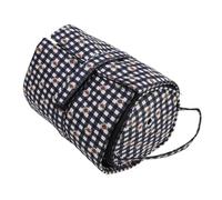 Luqeeg Organisateur de Sacs Crochet, 600D Sac de Projet Fil en Crochet, Fleur et Seau Fils Petit Détachable pour Transporter Projets, Aiguilles à Tricotage (Plaid Noir)