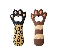 Luqeeg Ouvre-bouteille en Forme de Chat, Ouvre-bouteille Magnétique en Forme de Chat, en de Griffe de avec Aimant Puissant, Poignée Ergonomique pour Réfrigérateur, Bar, Cuisine, Maison, 8 Cm (BROWN)