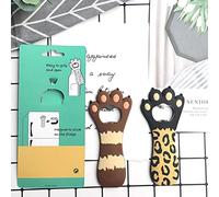 Luqeeg Ouvre-bouteille en Forme de Chat, Ouvre-bouteille Magnétique en Forme de Chat, en de Griffe de avec Aimant Puissant, Poignée Ergonomique pour Réfrigérateur, Bar, Cuisine, Maison, 8 Cm (BLACK)