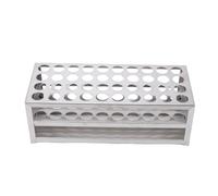 Luqeeg Portoir pour Tubes à Essai en Acier Inoxydable 304, Support de Laboratoire à 40 Trous pour Laboratoire, Salle de Classe, Multiplication des Plantes