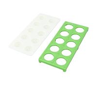 Luqeeg Presse à Raviolis, 10 Trous, Machine à Raviolis Carrée en Fer, Outil à, Idéal pour les Faits Maison, les et les Biscuits Farcis (GREEN)