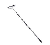 Luqeeg Rastrello per diserbo resistente, attrezzo da Giardino Con manico regolabile da 83cm, 119cm e 157cm per rimuovere Le erbacce, smuovere il terreno, pulire Le aiuole e raccogliere (8 Dents)