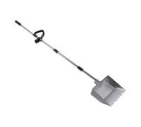 Luqeeg Râteau à Litière de Poulet Robuste, 2 en 1, 10 Pouces, Grande capacité, en Acier Inoxydable, avec Poignée Réglable à 3 Segments, pour Poulailler, étable