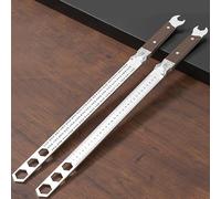 Luqeeg Règle en Acier Inoxydable, Règle de clé Multifonctionnelle Portable de 0 à 30 Cm, clé Multiple pour Mesure de Bris de Verre D'urgence, Autoprotection étudiants Charpentiers