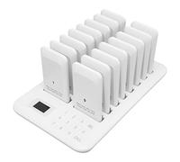 Luqeeg Système de Téléavertisseur de Restaurant - Système D'appel sans Fil avec 16 Téléavertisseurs, Max 998 Bips et 3 Modes D'invite - Étanche et 20 Heures Run Time(220V)