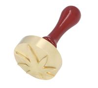 Luqeeg Tampon Glaçons, Feuille d'Érable Cuivrée, Tampon à Glaçons à Faire Soi-Même, Manche en Bois Composite Accessoires de Barman pour Cocktails Whisky Boissons Bar Fête