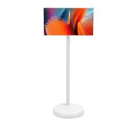 Luqeeg Télévision Mobile à Écran Tactile 21,5 Pouces, 2.4G 5.8G 1080P Ecran Mobile Smart Screen Télévision Roulante pour Regarder la Télévision, Le Streaming Vidéo, la Diffusion (Prise