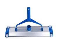 Luqeeg Tête D'aspirateur de Piscine, Chemin de Nettoyage de 45cm de Large Base en Aluminium Robuste Tête D'aspirateur de Piscine avec Brosse pour Piscines Creusées et Hors Sol