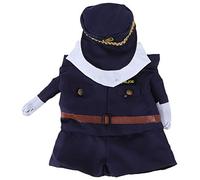 Luqeeg Vêtements pour Animaux de Compagnie, Costume Drôle de Flic de Animal de Compagnie avec Bonnet de Flic, Longue Durée de Vie pour Les Chiens de Chats et Décoration Quotidienne (S Fondage Bleu
