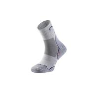 Lurbel Camino Four, chaussettes sans couture, chaussettes de marche, chaussettes de randonnée, respirantes et chaussettes unisexes., Gris clair/bleu marine, M