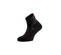Lurbel Path Pro Chaussettes de trail, chaussettes de compétition, chaussettes sans couture, chaussette respirante, cheville unisexe, noir/rouge, M