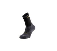 Lurbel Rise Five Chaussettes de trail Running respirantes Chaussettes anti-ampoules Chaussettes de course hautes unisexes, Gris/noir, L