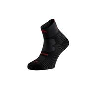 Lurbel Stone Pro Four Chaussettes de trail Running Chaussettes de Course Chaussettes Sans Couture Chaussette Respirant Cheville Unisexe, noir/rouge, XL