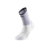Lurbel Tiwar Five Chaussettes de course sans couture, chaussettes anti-ampoules, chaussettes respirantes., Blanc/gris glace, L