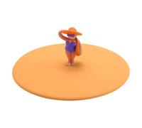 Lurch 210846 Mein couvercle Beach Girls Theresa en silicone 100% platine sans BPA Orange Ø 10,5 cm