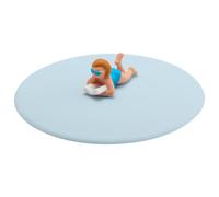 Lurch 210848 Mein couvercle Beach Girls Berta en silicone 100% platine sans BPA Bleu clair Ø 10,5 cm