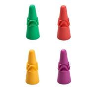 Lurch 211626 Lot de 4 bouchons hermétiques pour bouteilles de champagne et de vin en raisin, citronade, menthe sauvage