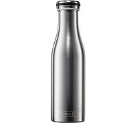 Lurch 240229 Bouteille isotherme pour boissons chaudes et froides en acier inoxydable sablé 0,5 l