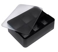 Lurch 240715 Moule à glace en silicone platine sans BPA avec couvercle pour 6 glaçons (5 x 5 cm) Noir