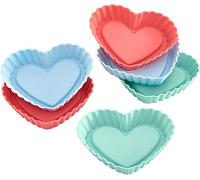 Lurch 83017 Coeur Moule à Tarte Silicone Noir 23 x 12 x 2 cm 6 Pièces