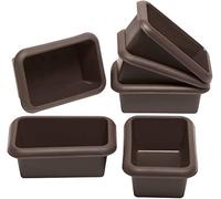 Lurch 85078 Set de 6 petits moules à pain FlexiForm Mini Batzen en silicone platiné 100 % sans BPA, marron, 9,1 x 5,6 x 3,9 cm