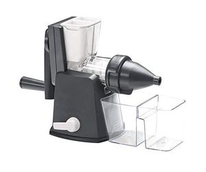 Lurch Base&Soul 200510 Extracteur de jus manuel à froid pour herbe de blé, légumes et fruits, à l'aide de manivelle, gris/blanc