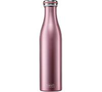 Lurch Bouteille isotherme en acier inoxydable à double paroi pour boissons chaudes et froides Or rose