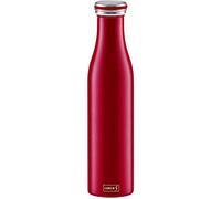 Lurch Bouteille isotherme en acier inoxydable à double paroi pour boissons chaudes et froides Rouge bordeaux