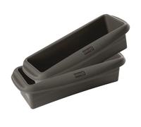 Lurch FlexiForm 585038 Lot de 2 moules à pain en silicone platine sans BPA Noir 20 x 6 cm