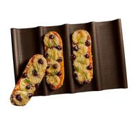 Lurch FlexiForm 85089 Mini Baguette Mat Silicone Platinum Premium Marron 32,5 x 20,5 cm