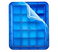 Lurch Ice Former Arctic 240760 Bac à glaçons pour 20 glaçons avec couvercle transparent Bleu 4 cm