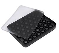 Lurch Ice Former Pearls 240720 Sorbetière en 100% Silicone Platine sans BPA avec Couvercle pour 42 Boules de Glace de 2 cm, Noir, 3,5 x 15,5 x 20,5 cm