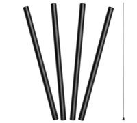 LURCH Lot de 4 pailles droites de 15 cm, en acier inoxydable, réutilisables, sûres, sans BPA