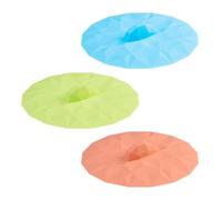LURCH Mein Deckel Diamant Lot de 3 couvercles en silicone pour verres, sans BPA, passent au lave-vaisselle, réutilisables, en silicone