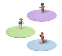 LURCH Mein Deckel Summer Fun Lot de 3 couvercles en silicone platine sans BPA Ø 10,5 cm Multicolore