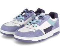 Lurchi Baskets basses enfants Blanc Violet Cuir Synthétique Réflecteurs Taille : 32