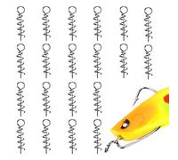 Lure Spring Twist Lock | Lure Spring Twist Lock | Appât d'appât à crochet de pêche | Vis de pêche fixe loquet équipement de pêche à goupille de crochet pour pêcheurs pêcheurs, pêcheurs, 20 pi