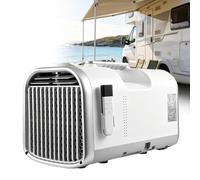 LURECAQING Climatiseur Mobile Camping Car, climatiseur Monobloc sans unité extérieure Silencieux 42dB, Auto évaporation Eau, 4-en-1,16 à 32°C minuterie 12h,pour Tente de Camping, Caravane 4400BTU