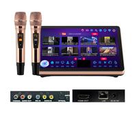 LURECAQING Machine de karaoké avec Affichage des Paroles, écran Tactile de 18,5 in, Lecteur karaoké,Lecture en Ligne sur, avec Les Applications Mobiles et la Commande vocale A-4T